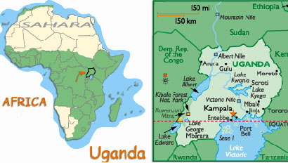 uganda map